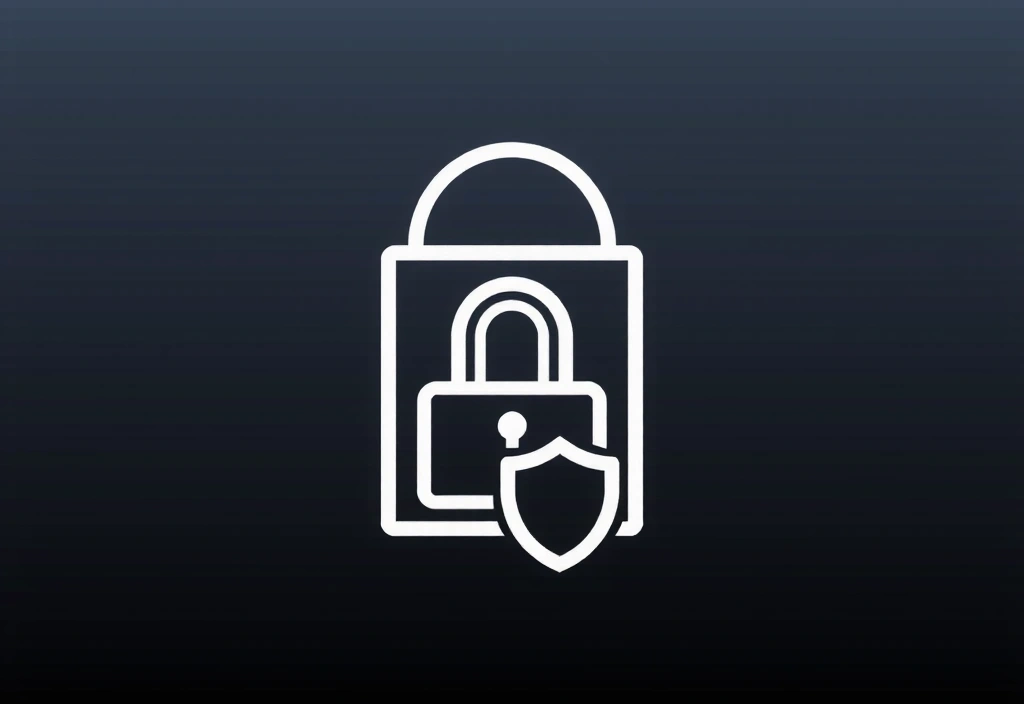 Ein stilisiertes Schloss-Symbol als Zeichen für Datenschutz und Sicherheit.