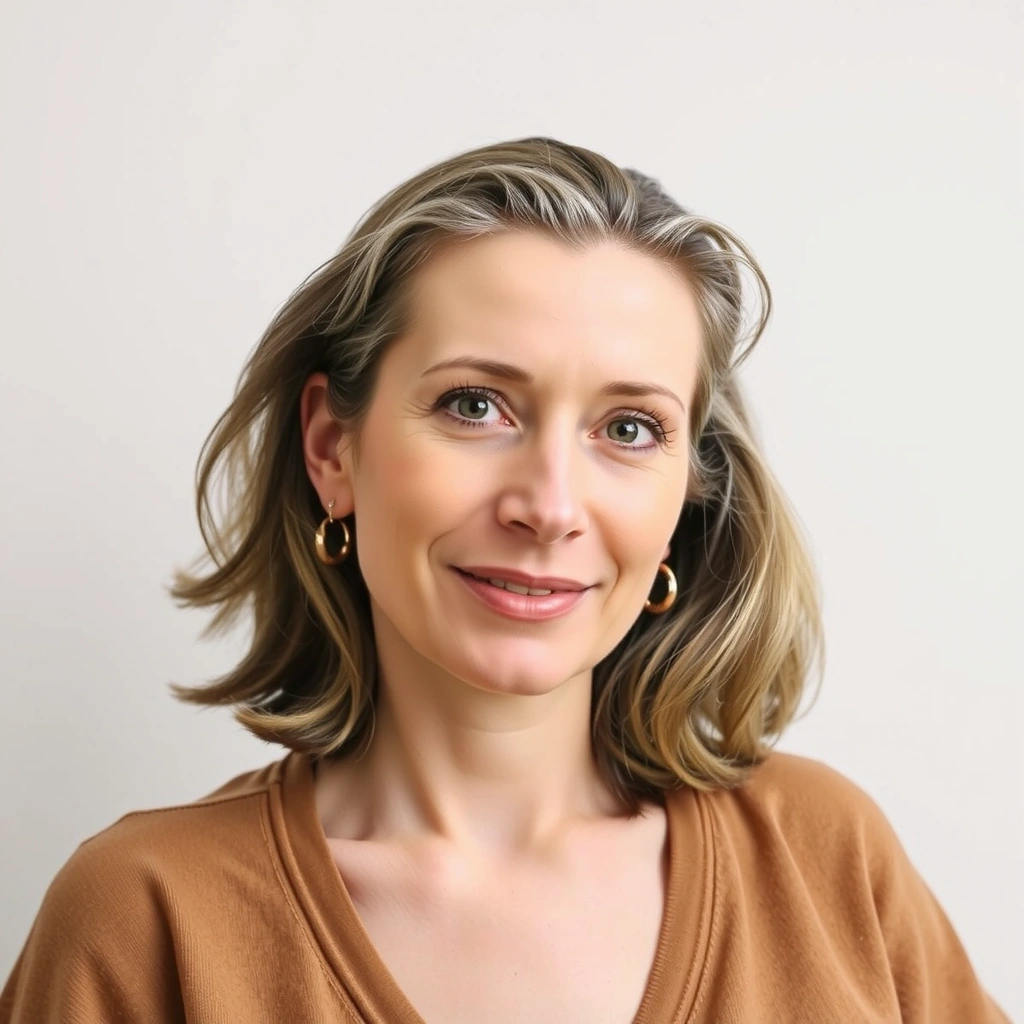 Porträt einer glücklichen Frau mittleren Alters